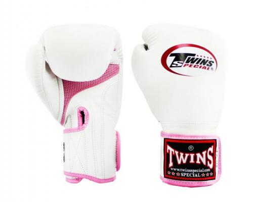 Twins キックボクシンググローブ BGVLA-1 ホワイト ピンク WHITE-PINK