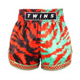 Twins ツインズ キックパンツ ムエタイパンツ TBS-JUNGLE Black/Green