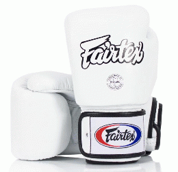 フェアテックス Fairtex タイトフィットユニバーサル ボクシンググローブ ホワイト&ブラック