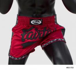 フェアテックス Fairtex キックパンツ ムエタイパンツ スリムカット ショーツ BS1703 レッド