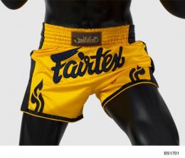 フェアテックス Fairtex キックパンツ ムエタイパンツ スリムカット ショーツ BS1701 イエロー