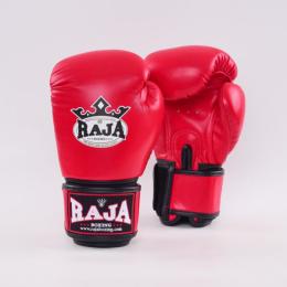 RAJA ラジャ キックボクシング セミレザースタンダードボクシンググローブ (レッド) Standard Boxing Gloves Semi Leather