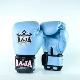 RAJA ラジャ キックボクシング セミレザースタンダードボクシンググローブ (ライトブルー) Standard Boxing Gloves Semi Leather