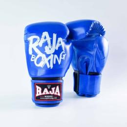 RAJA ラジャ キックボクシング Raja セミレザーグローブ モデル4 (ブルー) Raja Gloves Semi Leather Model 4