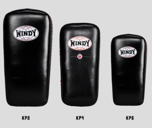 WINDY キックボクシング キックミット ブラック&レッド KP6 Sサイズの