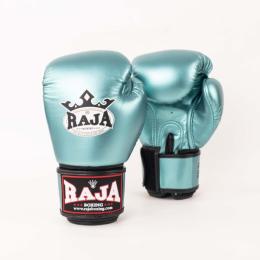 RAJA ラジャ キックボクシング メタリック RAJA Metallic Aqua Boxing Gloves メタリックアクア