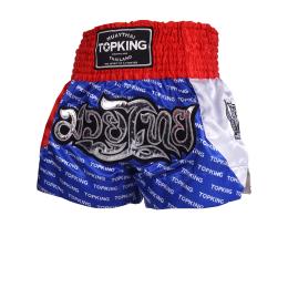TOPKING トップキングショーツ タイボクシングショーツ ムエタイパンツ WHITE BLUE RED 246