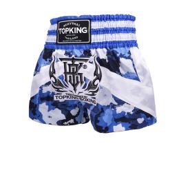 TOPKING トップキングショーツ タイボクシングショーツ ムエタイパンツ COMOUFLAGE BLUE 249