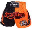 TOPKING トップキングショーツ タイボクシングショーツ ムエタイパンツ BLACK ORANGE 250