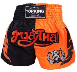 TOPKING トップキングショーツ タイボクシングショーツ ムエタイパンツ BLACK ORANGE 250