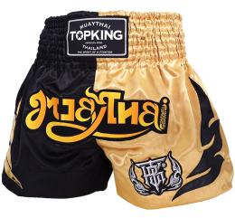 TOPKING トップキングショーツ タイボクシングショーツ ムエタイパンツ BLACK GOLD 250