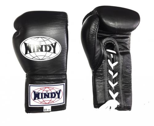 WINDY ウィンディ ひも式 ロープタイプ ボクシンググローブ 黒