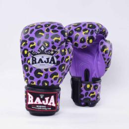 RAJA ラジャ キックボクシンググローブ Raja Fancy Leopard pattern RFBGV-109 (Purple) ヒョウ柄 パープル