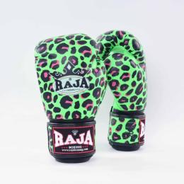 RAJA ラジャ キックボクシンググローブ Raja Fancy Leopard pattern RFBGV-110 (Green) ヒョウ柄 グリーン