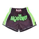 RAJA ラジャ キックパンツ ムエタイ パンツ MuayThai Shorts Double Color RTB29-16 (Black/Green) ブラック グリーン