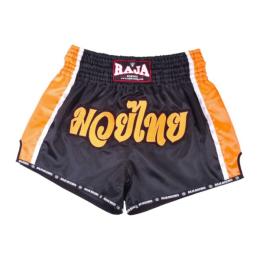 RAJA ラジャ キックパンツ ムエタイ パンツ MuayThai Shorts Double Color RTB29-16 (Black/Orage) ブラック オレンジ