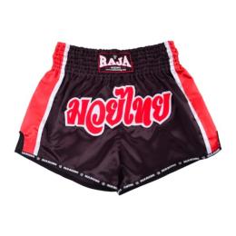 RAJA ラジャ キックパンツ ムエタイ パンツ MuayThai Shorts Double Color RTB29-16 (Black/Red) ブラック レッド