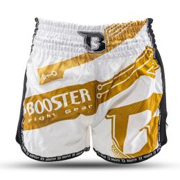 Booster Boxing Shorts BS White Gold キックパンツ