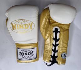 WINDY ウィンディ ひも式 ロープタイプ ボクシンググローブ ゴールド 金 Gold White