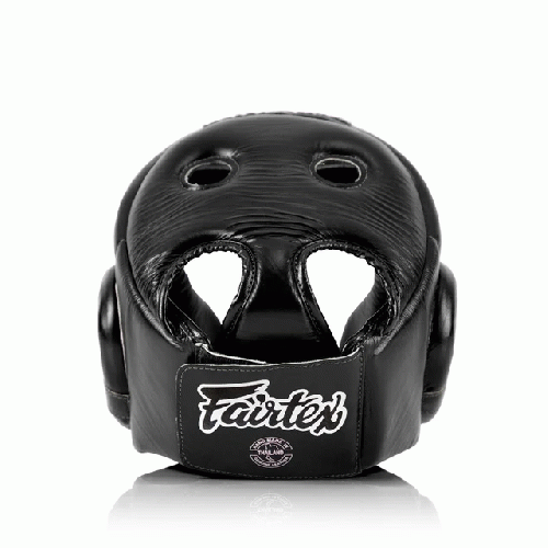 ヘッドギアオープンヘッド COMPETITION OPEN HEAD GUARD フェアテックス Fairtex  黒 ブラック