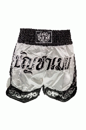 ブアカーオ ムエタイ キックパンツ Buakaw Shorts BFG3-1 WHITE BLACK 白黒