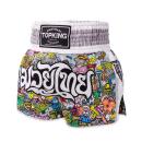 TOPKING トップキングショーツ タイボクシングショーツ ムエタイパンツ WHITE 263