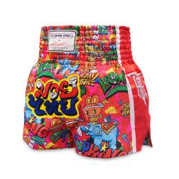 TOPKING トップキングショーツ タイボクシングショーツ ムエタイパンツ  X PUCK THAI BOXING SHORTS 01 RED