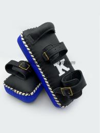 The K キングスポーツ キックミット K-Kick Pads-Double Strap ダブルストラップ ブラック/ブルー