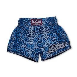RAJA ラジャ キックパンツ ムエタイ パンツ Blue Leopard Print Muay Thai Shorts