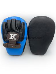 The K キングスポーツ パンチングミット フォーカスミット K-Focus Mitts-Large Lサイズ ブラック/ライトブルー