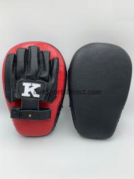 The K キングスポーツ パンチングミット フォーカスミット K-Focus Mitts-Large Lサイズ ブラック/レッド