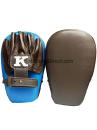 The K キングスポーツ パンチングミット フォーカスミット K-Focus Mitts-Large Lサイズ ブラウン/ライトブルー