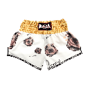 RAJA ラジャ キックパンツ ムエタイ パンツ ショーツ タイのカバ「ムーデン」 豚肉団子 Raja Boxing Muay Thai Shorts Moo Deng (Gold)