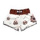 RAJA ラジャ キックパンツ ムエタイ パンツ ショーツ タイのカバ「ムーデン」 豚肉団子 Raja Boxing Muay Thai Shorts Moo Deng (Light brown)