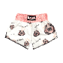 RAJA ラジャ キックパンツ ムエタイ パンツ ショーツ タイのカバ「ムーデン」 豚肉団子 Raja Boxing Muay Thai Shorts Moo Deng (Pink)