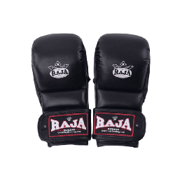 RAJA ラジャ 総合格闘技用 オープンフィンガーグローブ MMA Gloves velcro RGG-2 (Black)