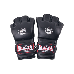 RAJA ラジャ 総合格闘技用 オープンフィンガーグローブ MMA Gloves velcro RGG-1 (Black)