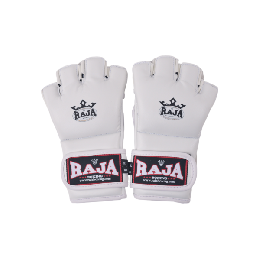 RAJA ラジャ 総合格闘技用 オープンフィンガーグローブ MMA Gloves velcro RGG-1 (White)