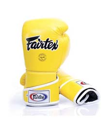 フェアテックス Fairtex ムエタイボクシング アンギュラースパーリングボクシンググローブ ANGULAR SPARRING BOXING GLOVES  黄色 イエロー 16オンス