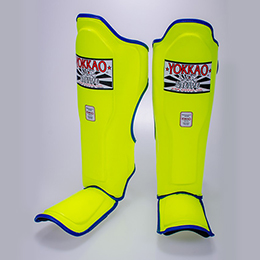 ヨッカオ レッグガード ネオン イエロー　NEON Muay Thai Shin Guards Yellow　Mサイズ