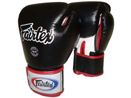 フェアテックス Fairtex ユニバーサル ムエタイ ボクシンググローブ ブラック&ホワイト&レッド