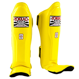 ヨッカオ レッグガード マトリックス イエロー　Matrix Yellow Shin Guards　Sサイズ