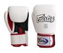 フェアテックス Fairtex タイトフィットユニバーサル ボクシンググローブ ホワイト&レッド