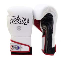 フェアテックス Fairtex  ムエタイ ボクシンググローブ アンギュラー ホワイト ブラック ブラック 14oz