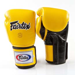 フェアテックス Fairtex  ボクシンググローブ BGV5 プロスパーリング イエロー ブラック 16oz