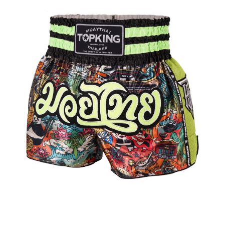 TOPKING トップキングショーツ タイボクシングショーツ ムエタイパンツ TKTBS-227 グリーン