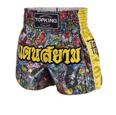 TOPKING トップキングショーツ タイボクシングショーツ ムエタイパンツ TKTBS-225 イエロー