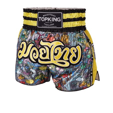 TOPKING トップキングショーツ タイボクシングショーツ ムエタイパンツ TKTBS-223 イエロー