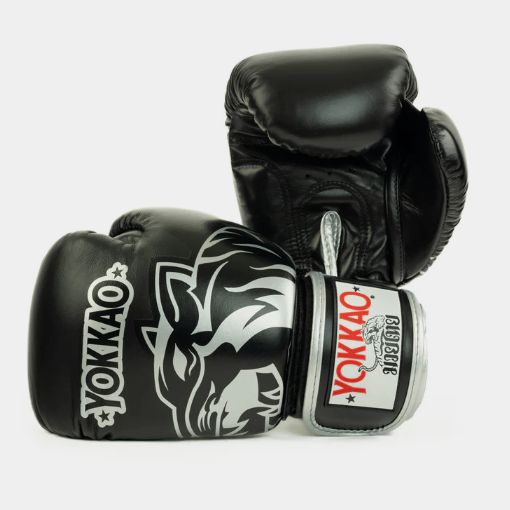 Yokkao ヨッカオ オリジナル ボクシンググローブ シルバー アブソリュートブラック